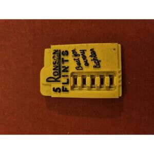 VINTAGE Ronson 5 Flints Dispenser Case EMPTY -Advertising collectible
